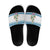 Dachshund Dog Tree Stack Slide Sandals with Blue White Paw Print Pattern Design - Wonder Print Shop