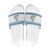 Dachshund Dog Tree Stack Slide Sandals with Blue White Paw Print Pattern Design - Wonder Print Shop