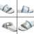 Dachshund Dog Tree Stack Slide Sandals with Blue White Paw Print Pattern Design - Wonder Print Shop