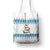 Dachshund Dog Tree Stack Tote Bag with Blue White Paw Print Pattern Design - Wonder Print Shop