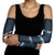 Funny Duck Characters Christmas Quacker Quote Arm Sleeves with Navy Tree Pattern Design - Wonder Print Shop