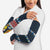 Funny Duck Characters Christmas Quacker Quote Arm Sleeves with Navy Tree Pattern Design - Wonder Print Shop