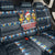 Funny Duck Characters Christmas Quacker Quote Back Car Seat Cover with Navy Tree Pattern Design - Wonder Print Shop