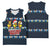 Funny Duck Characters Christmas Quacker Quote Basketball Jersey with Navy Tree Pattern Design - Wonder Print Shop