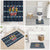 Funny Duck Characters Christmas Quacker Quote Bathroom Set with Navy Tree Pattern Design - Wonder Print Shop