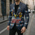 Funny Duck Characters Christmas Quacker Quote Blazer with Navy Tree Pattern Design - Wonder Print Shop