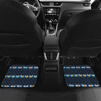 Funny Duck Characters Christmas Quacker Quote Car Mats with Navy Tree Pattern Design - Wonder Print Shop