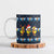 Funny Duck Characters Christmas Quacker Quote Ceramic Mug with Navy Tree Pattern Design - Wonder Print Shop