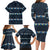 Funny Duck Characters Christmas Quacker Quote Family Matching Long Sleeve Bodycon Dress and Hawaiian Shirt with Navy Tree Pattern Design - Wonder Print Shop