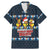 Funny Duck Characters Christmas Quacker Quote Family Matching Mermaid Dress and Hawaiian Shirt with Navy Tree Pattern Design - Wonder Print Shop