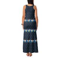 Funny Duck Characters Christmas Quacker Quote Family Matching Tank Maxi Dress and Hawaiian Shirt with Navy Tree Pattern Design - Wonder Print Shop