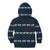 Funny Duck Characters Christmas Quacker Quote Kid Hoodie with Navy Tree Pattern Design - Wonder Print Shop