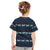 Funny Duck Characters Christmas Quacker Quote Kid T Shirt with Navy Tree Pattern Design - Wonder Print Shop