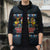 Funny Duck Characters Christmas Quacker Quote Sleeveless Puffer Jacket with Navy Tree Pattern Design - Wonder Print Shop