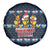 Funny Duck Characters Christmas Quacker Quote Spare Tire Cover with Navy Tree Pattern Design - Wonder Print Shop