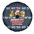 Funny Duck Characters Christmas Quacker Quote Spare Tire Cover with Navy Tree Pattern Design - Wonder Print Shop