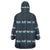 Funny Duck Characters Christmas Quacker Quote Wearable Blanket Hoodie with Navy Tree Pattern Design - Wonder Print Shop