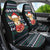 Cute Reindeer in Santa Hat Car Seat Cover with Red Green Snowflake Knit Pattern Design - Wonder Print Shop