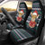 Cute Reindeer in Santa Hat Car Seat Cover with Red Green Snowflake Knit Pattern Design - Wonder Print Shop