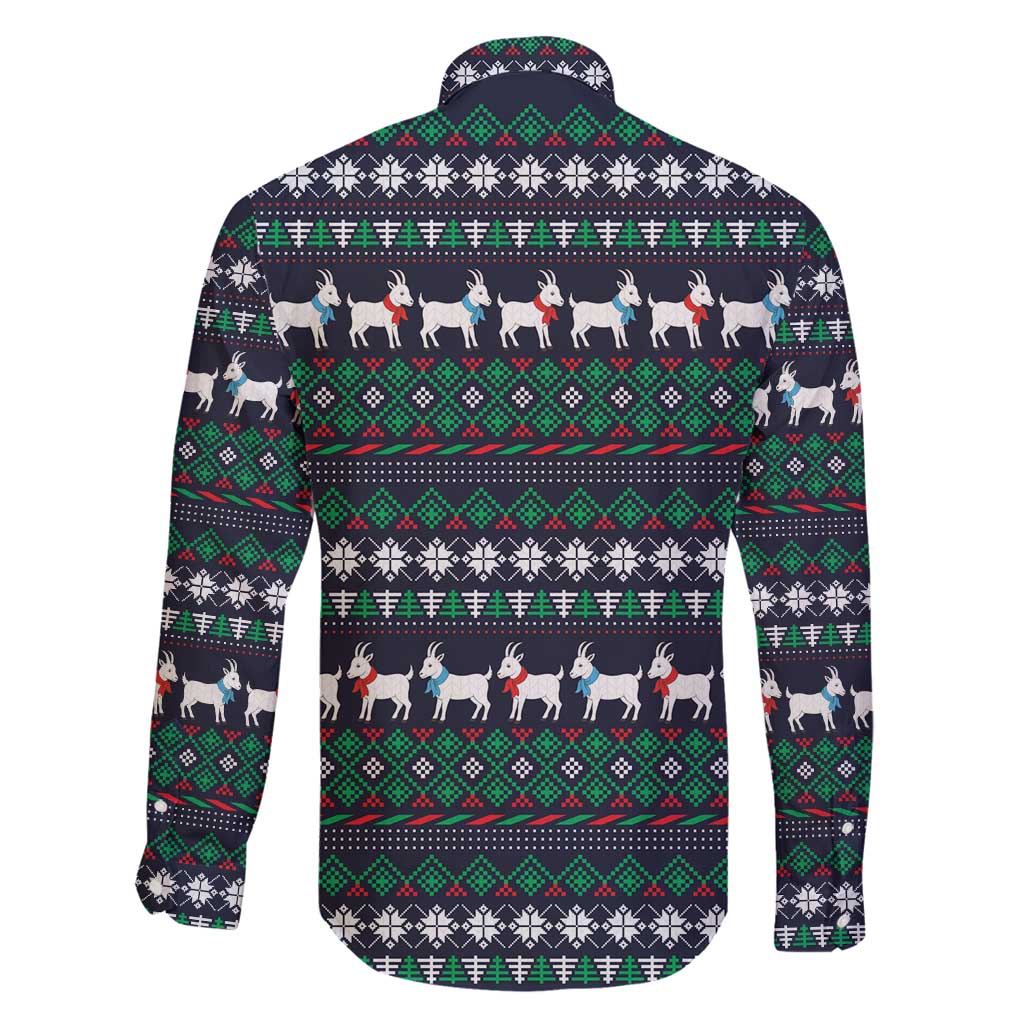 Cute Reindeer in Santa Hat Family Matching Puletasi and Hawaiian Shirt with Red Green Snowflake Knit Pattern Design - Wonder Print Shop