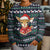 Cute Reindeer in Santa Hat Kid Ugly Christmas Sweater with Red Green Snowflake Knit Pattern Design - Wonder Print Shop