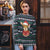 Cute Reindeer in Santa Hat Ugly Christmas Sweater with Red Green Snowflake Knit Pattern Design - Wonder Print Shop