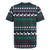 Cute Reindeer in Santa Hat Rugby Jersey with Red Green Snowflake Knit Pattern Design - Wonder Print Shop