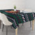 Cute Reindeer in Santa Hat Tablecloth with Red Green Snowflake Knit Pattern Design - Wonder Print Shop