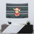 Cute Reindeer in Santa Hat Tapestry with Red Green Snowflake Knit Pattern Design - Wonder Print Shop
