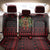 Wreath and Santa Dog in Red Back Car Seat Cover with Black Holiday Pattern Design - Wonder Print Shop