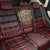 Wreath and Santa Dog in Red Back Car Seat Cover with Black Holiday Pattern Design - Wonder Print Shop