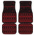 Wreath and Santa Dog in Red Car Mats with Black Holiday Pattern Design - Wonder Print Shop