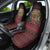 Wreath and Santa Dog in Red Car Seat Cover with Black Holiday Pattern Design - Wonder Print Shop