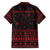 Wreath and Santa Dog in Red Family Matching Tank Maxi Dress and Hawaiian Shirt with Black Holiday Pattern Design - Wonder Print Shop