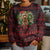 Wreath and Santa Dog in Red Kid Ugly Christmas Sweater with Black Holiday Pattern Design - Wonder Print Shop