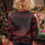 Wreath and Santa Dog in Red Kid Ugly Christmas Sweater with Black Holiday Pattern Design - Wonder Print Shop