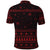 Wreath and Santa Dog in Red Polo Shirt with Black Holiday Pattern Design - Wonder Print Shop