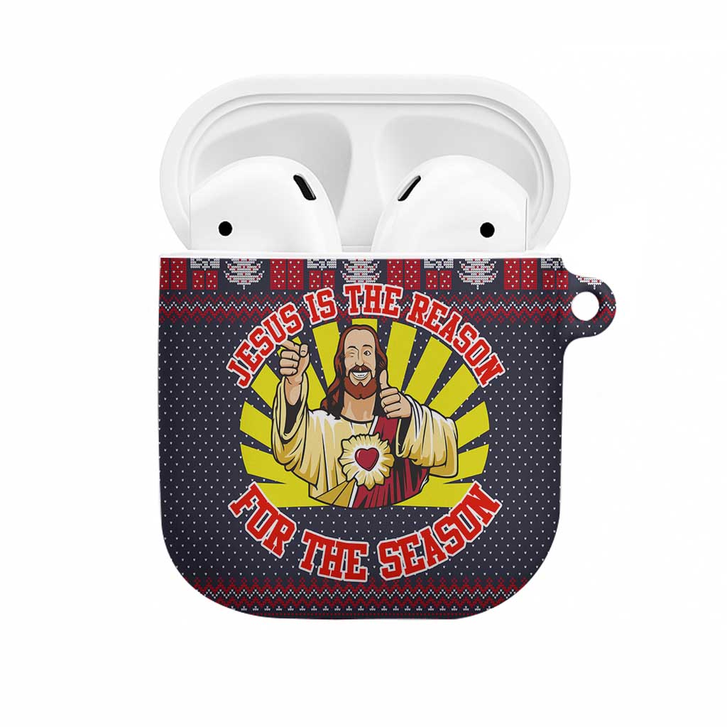 Jesus Is The Reason For The Season Christmas AirPods Case Funny Xmas Holiday Patterns - Wonder Print Shop