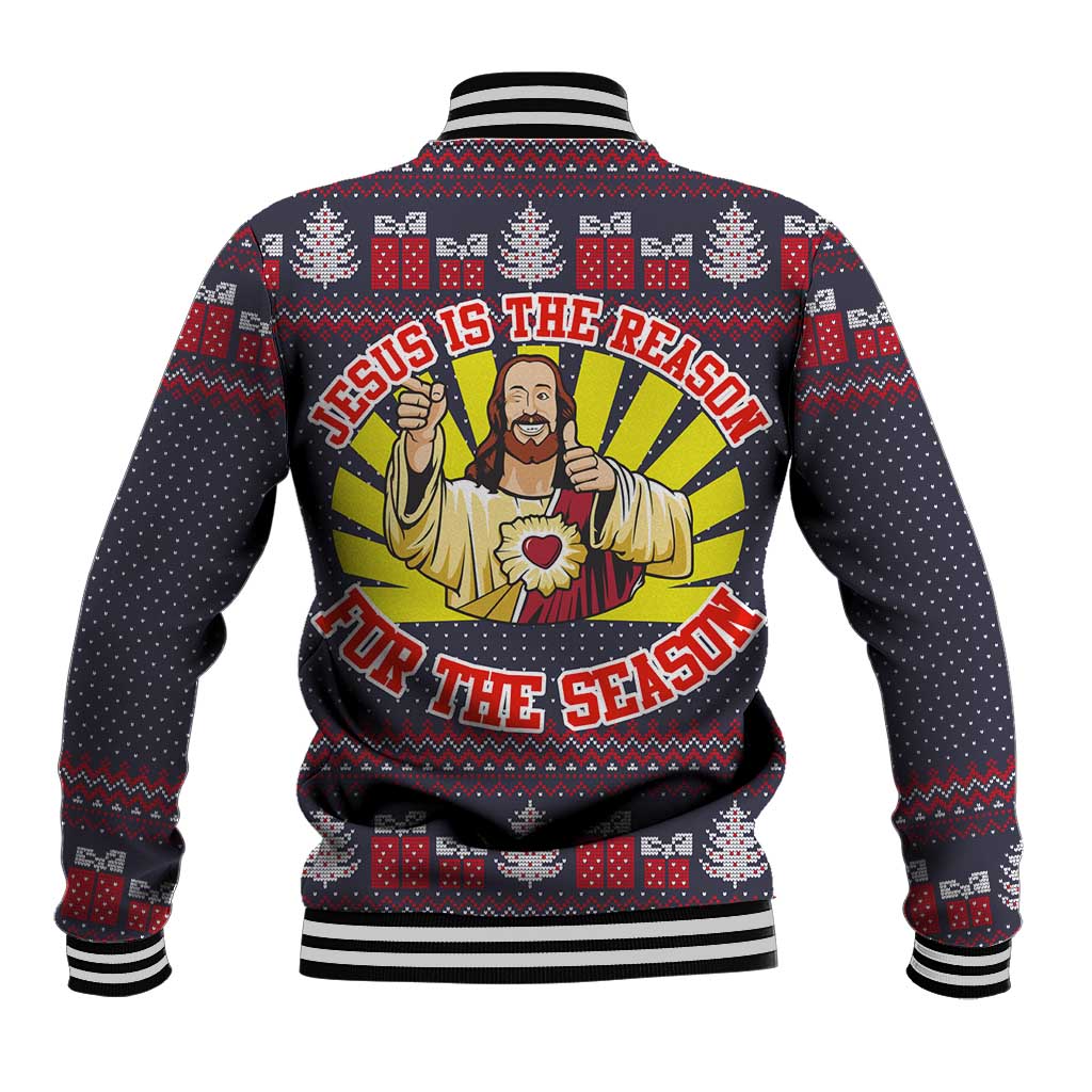 Jesus Is The Reason For The Season Christmas Baseball Jacket Funny Xmas Holiday Patterns - Wonder Print Shop