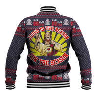 Jesus Is The Reason For The Season Christmas Baseball Jacket Funny Xmas Holiday Patterns - Wonder Print Shop