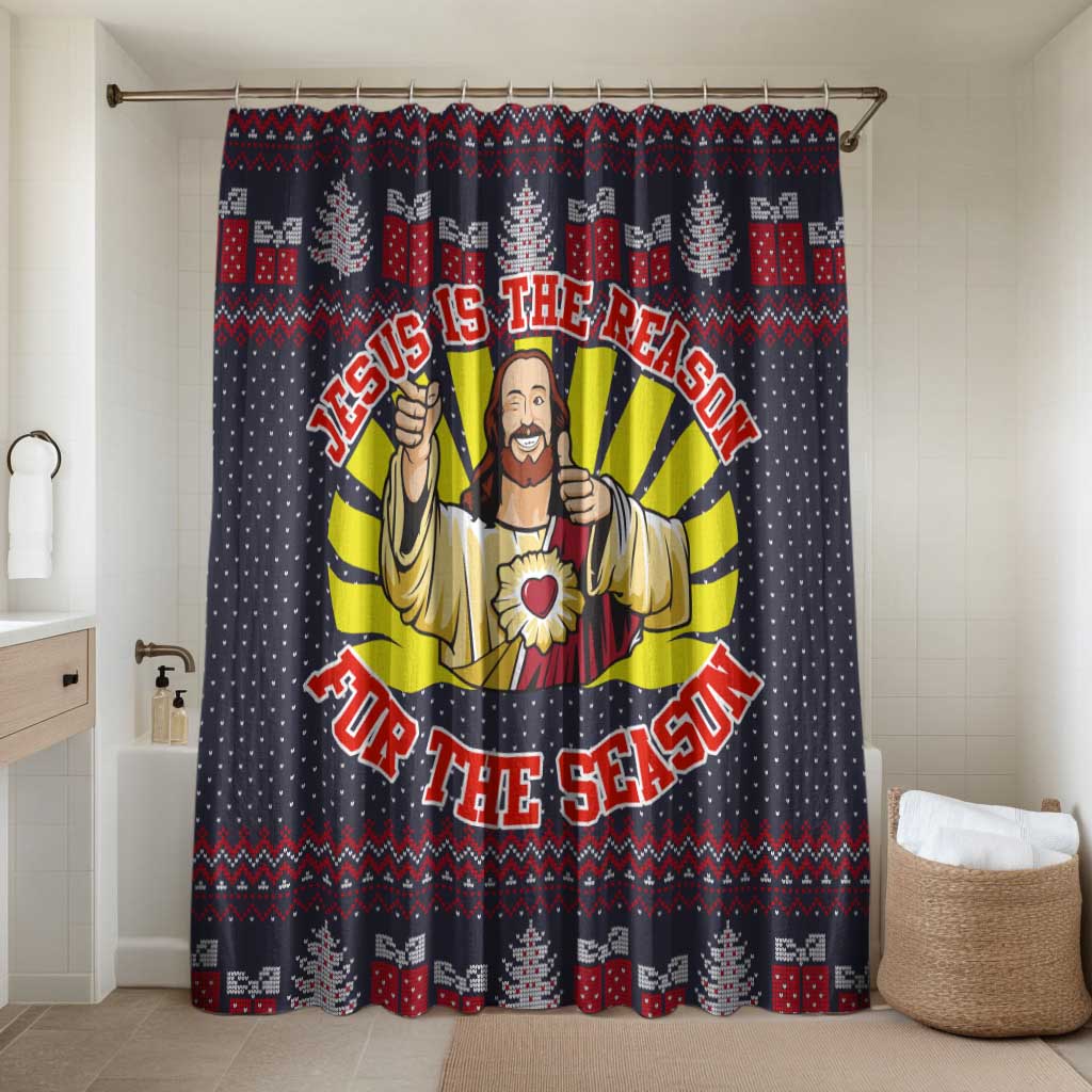 Jesus Is The Reason For The Season Christmas Bathroom Set Funny Xmas Holiday Patterns - Wonder Print Shop