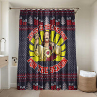 Jesus Is The Reason For The Season Christmas Bathroom Set Funny Xmas Holiday Patterns - Wonder Print Shop
