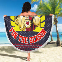 Jesus Is The Reason For The Season Christmas Beach Blanket Funny Xmas Holiday Patterns - Wonder Print Shop