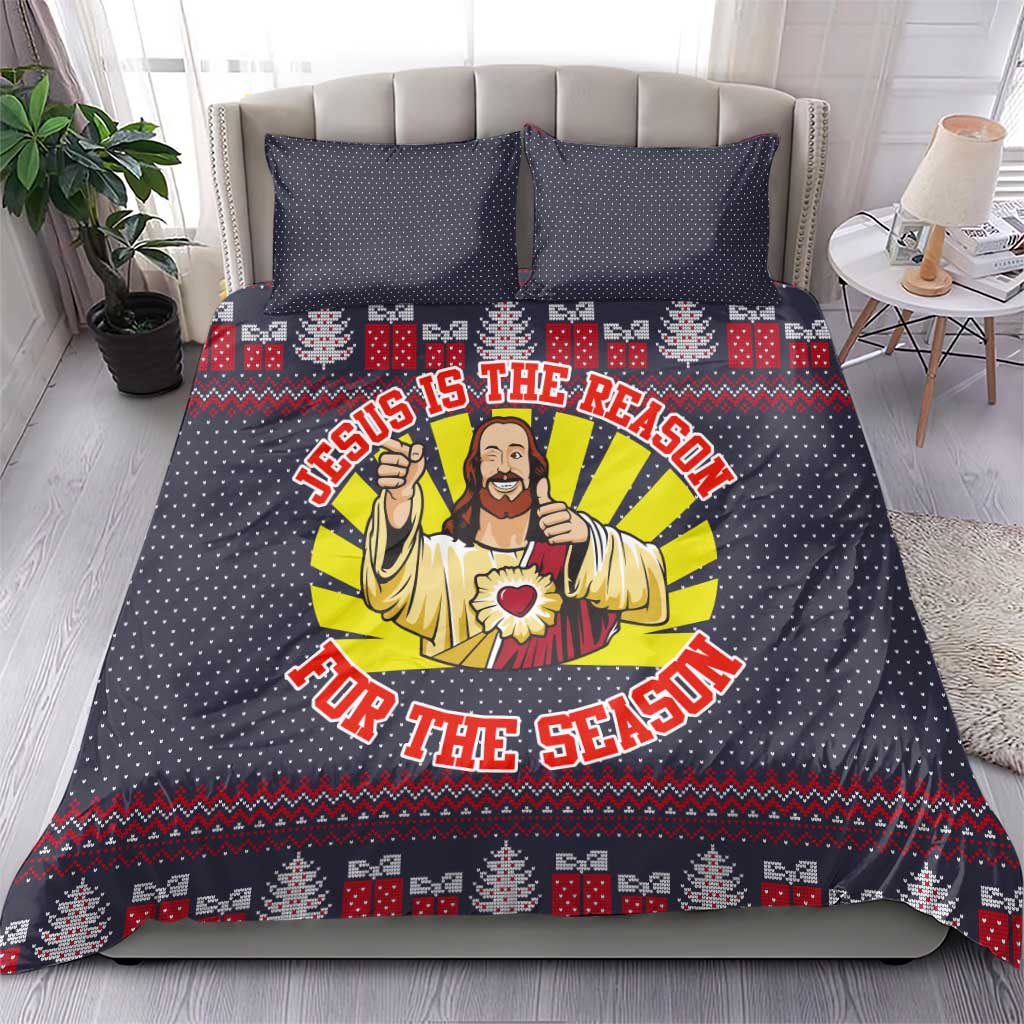 Jesus Is The Reason For The Season Christmas Bedding Set Funny Xmas Holiday Patterns - Wonder Print Shop