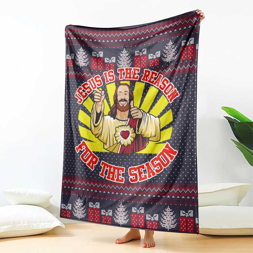 Jesus Is The Reason For The Season Christmas Blanket Funny Xmas Holiday Patterns - Wonder Print Shop