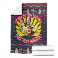 Jesus Is The Reason For The Season Christmas Blanket Funny Xmas Holiday Patterns - Wonder Print Shop