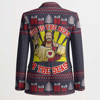 Jesus Is The Reason For The Season Christmas Blazer Funny Xmas Holiday Patterns - Wonder Print Shop