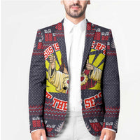 Jesus Is The Reason For The Season Christmas Blazer Funny Xmas Holiday Patterns - Wonder Print Shop