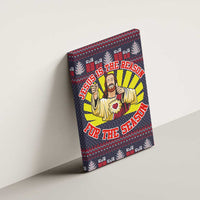 Jesus Is The Reason For The Season Christmas Canvas Wall Art Funny Xmas Holiday Patterns - Wonder Print Shop