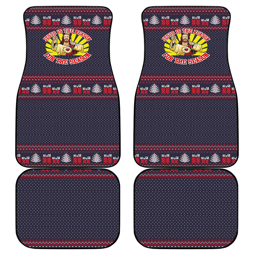 Jesus Is The Reason For The Season Christmas Car Mats Funny Xmas Holiday Patterns - Wonder Print Shop